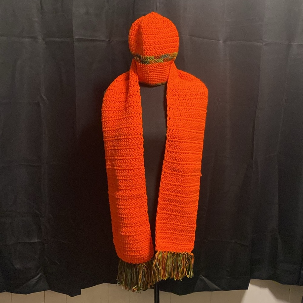 Handmade Knitted Hat and Scarf